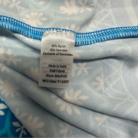 Cabana Life Blue and White Floral Cover-Up cover up size 2X NWT - Picture 8 of 10